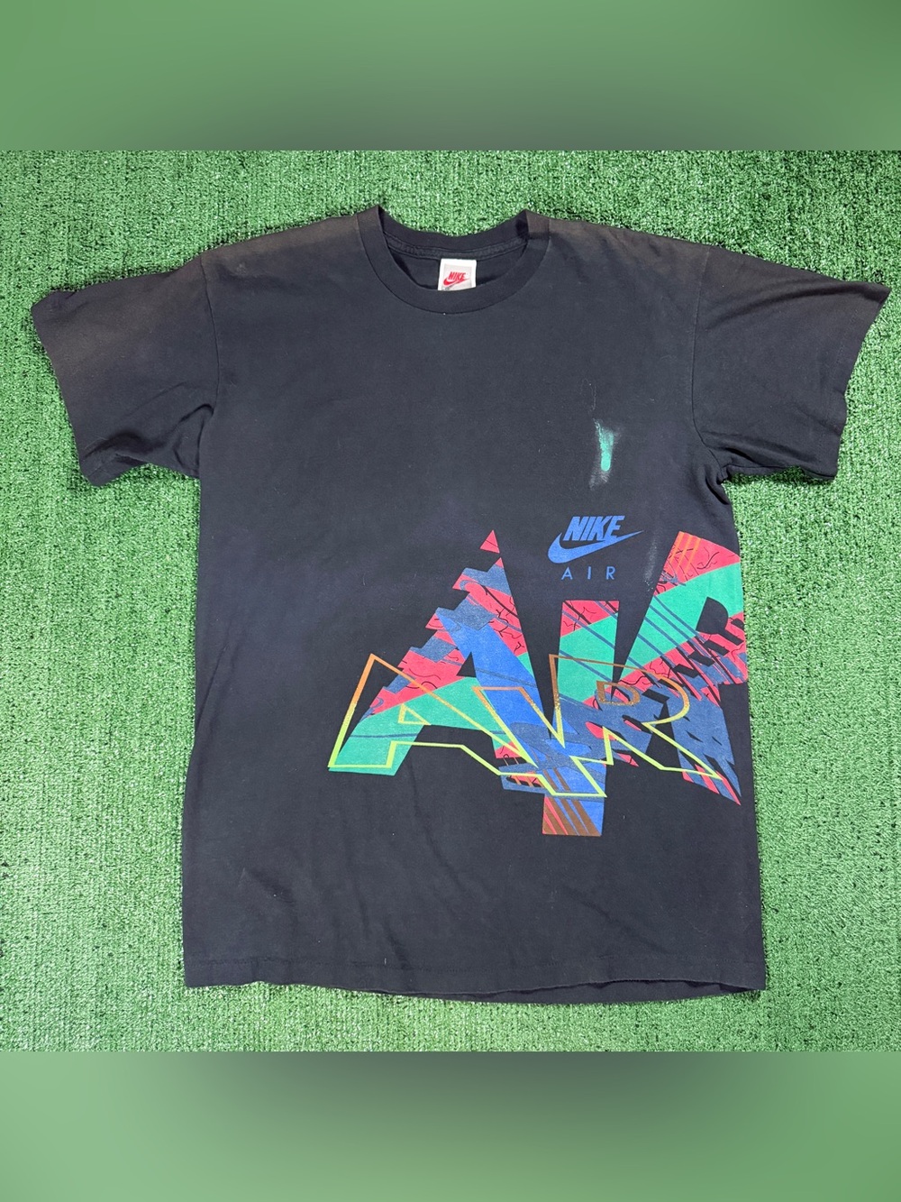 Vintage Nike Air T-Shirt Size Large Black Vintage 90s Graphic Spellout Logo